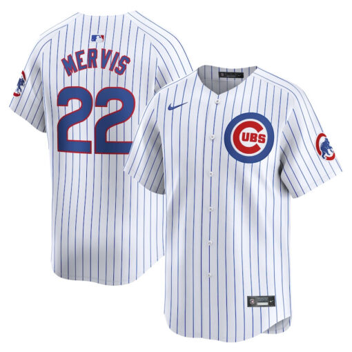 Matt Mervis 22 Chicago Cubs Home Limited Men Jersey - White