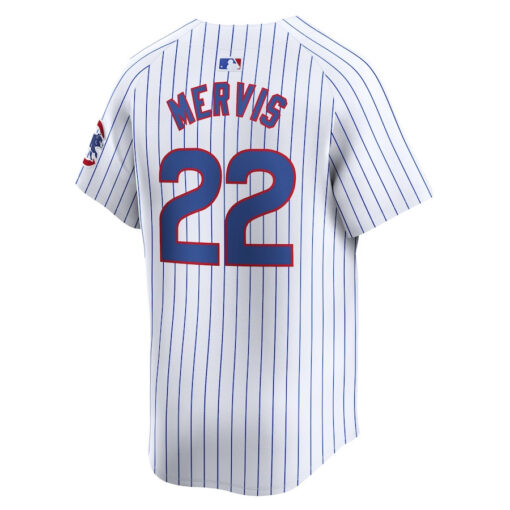 Matt Mervis 22 Chicago Cubs Home Limited Men Jersey - White - Image 3