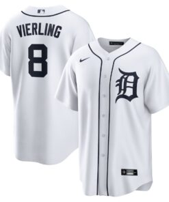 Matt Vierling 8 Detroit Tigers Home Men Jersey - White