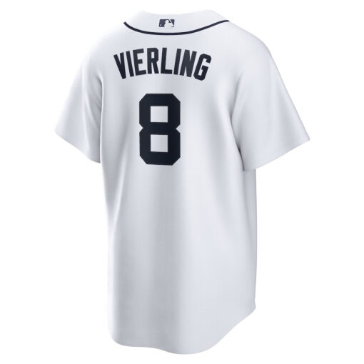 Matt Vierling 8 Detroit Tigers Home Men Jersey - White - Image 3