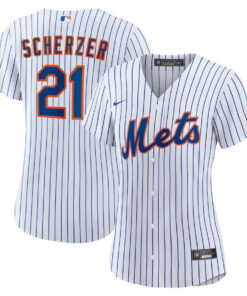 Max Scherzer 21 New York Mets Women's Home Player Jersey - White
