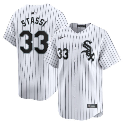 Max Stassi 33 Chicago White Sox Home Limited Men Jersey - White