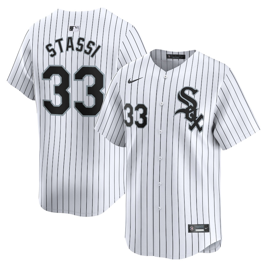 Max Stassi 33 Chicago White Sox Home Limited Men Jersey - White