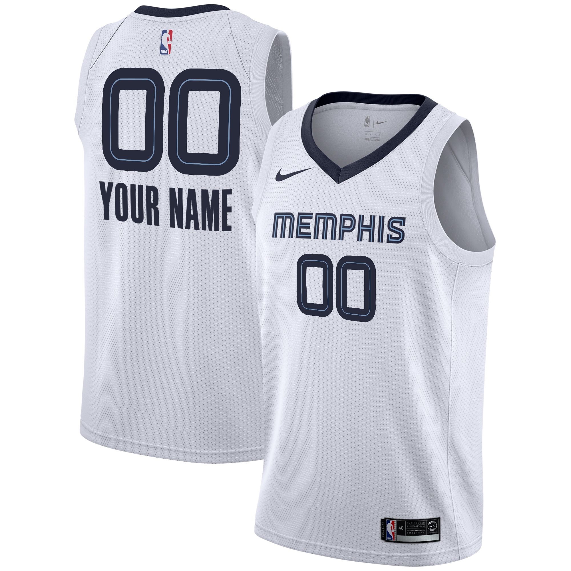 Memphis Grizzlies Association Swingman Jersey - Custom - Youth - JS460