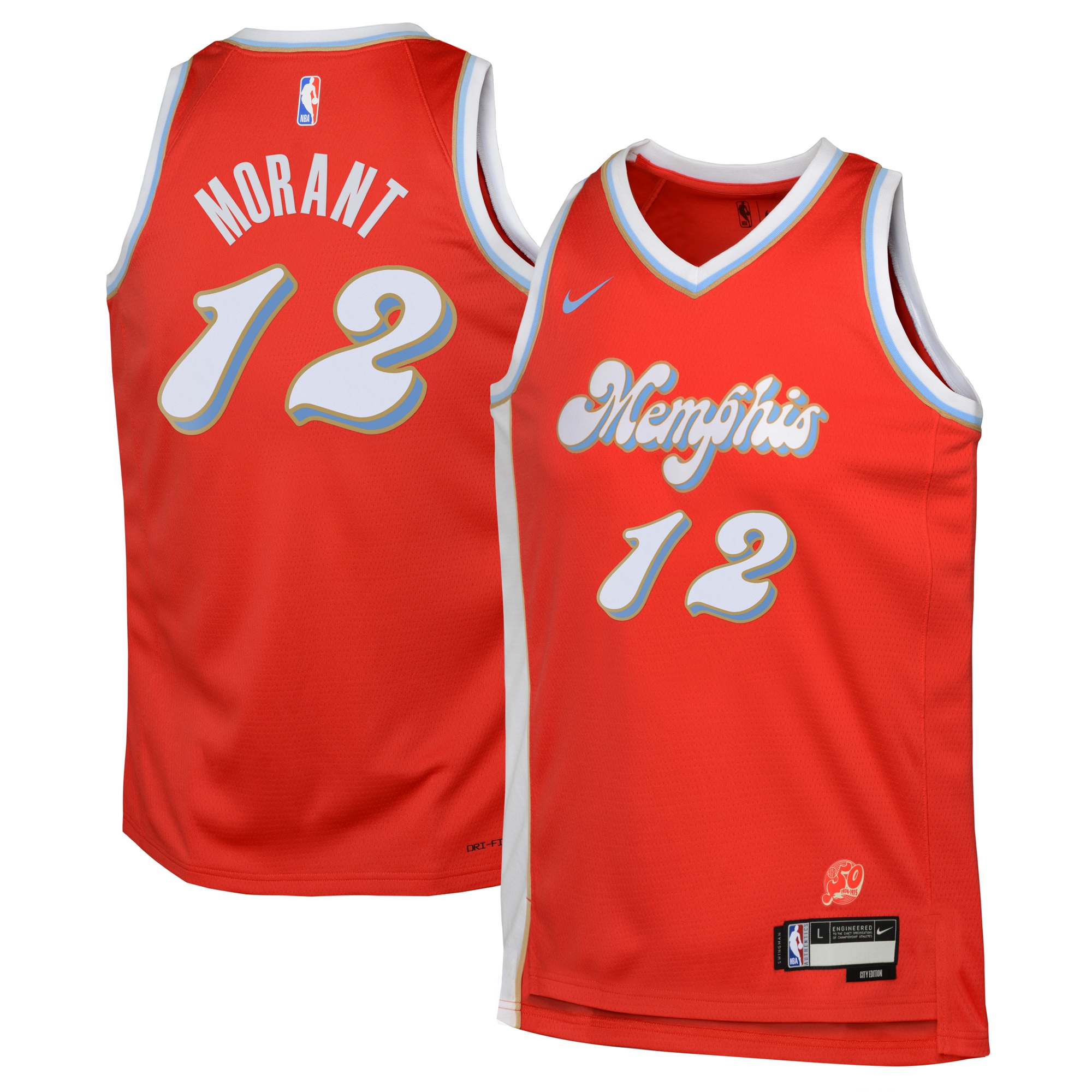 Memphis Grizzlies City Edition Swingman Jersey 2024 - Red - Ja Morant - Youth - JS198
