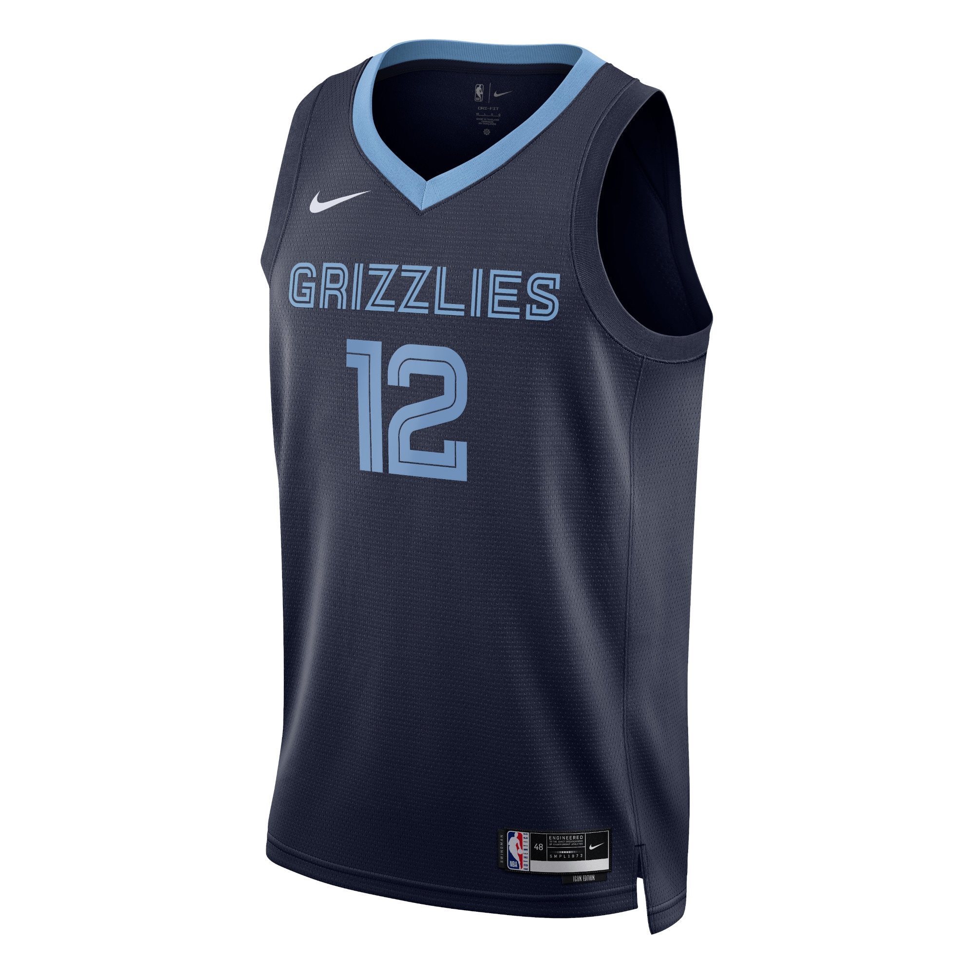 Memphis Grizzlies Icon Edition Swingman Jersey - Navy - Ja Morant - Unisex - JS339