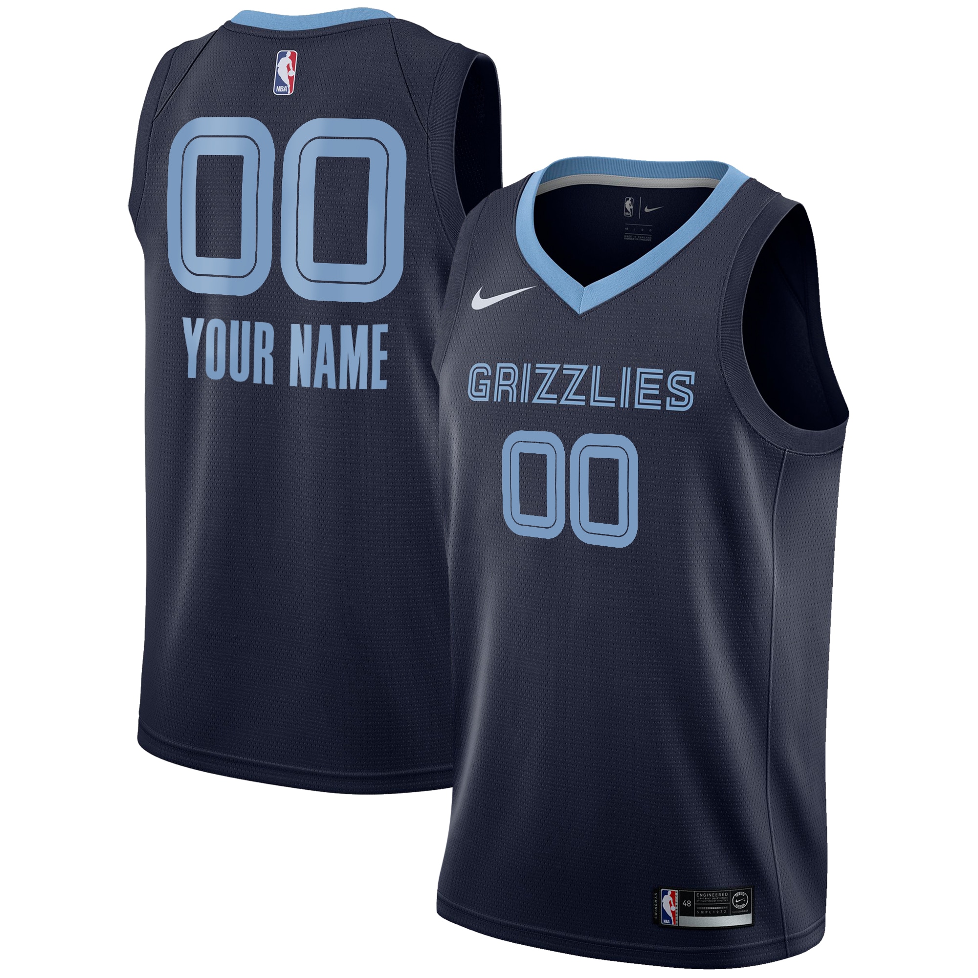 Memphis Grizzlies Icon Swingman Jersey - Custom - Youth - JS767