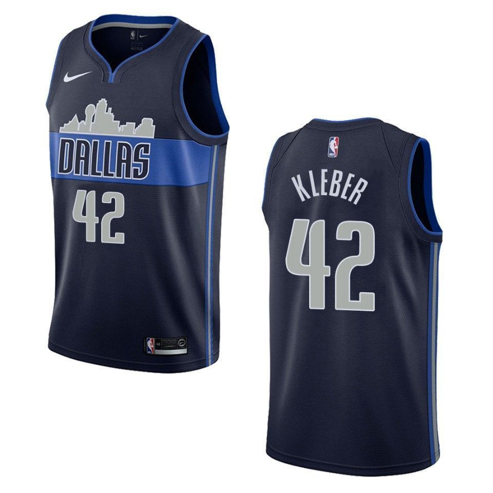 Men Dallas Mavericks 42 Maxi Kleber Statement Swingman Jersey - Navy - JS769