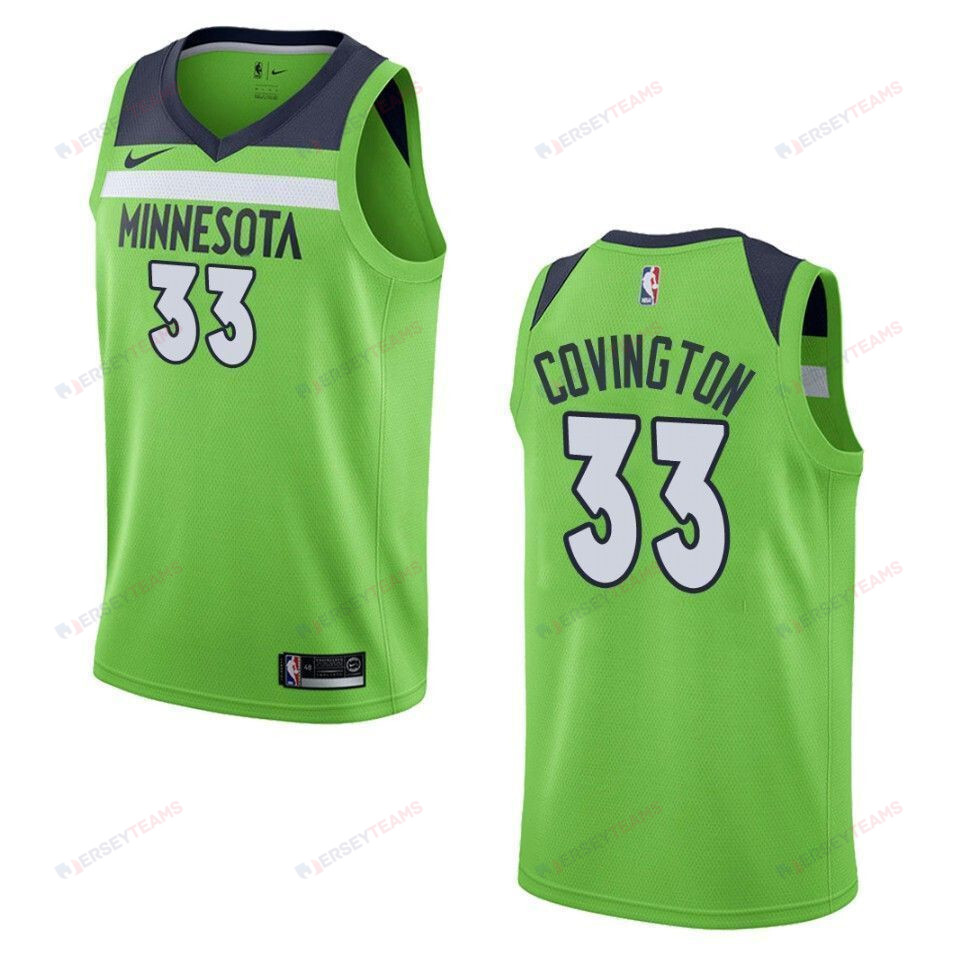 Men Minnesota Timberwolves 33 Robert Covington Statement Swingman Jersey - Green - JS194