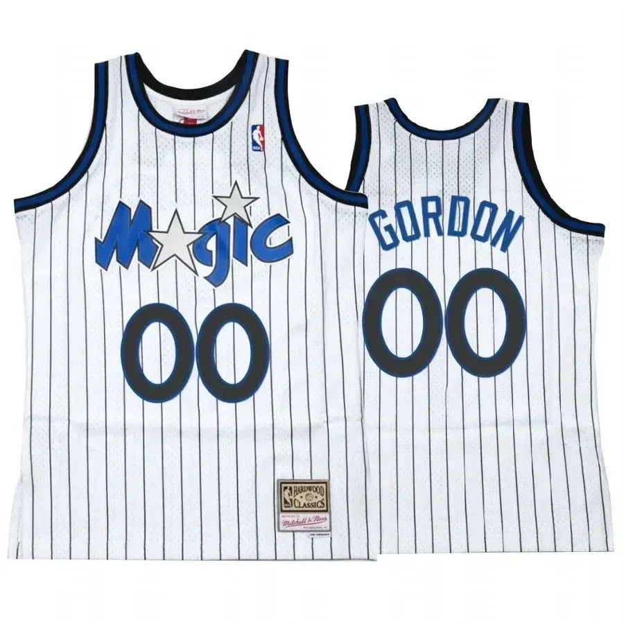 Men's Aaron Gordon 00 Orlando Magic White Hardwood Classics Jersey - JS976