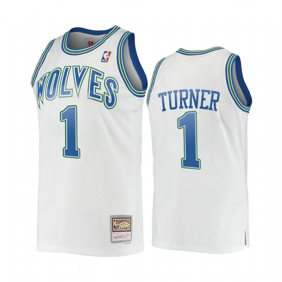 Men's Anthony Edwards 1 Minnesota Timberwolves Hardwood Classics Jersey White - JS260