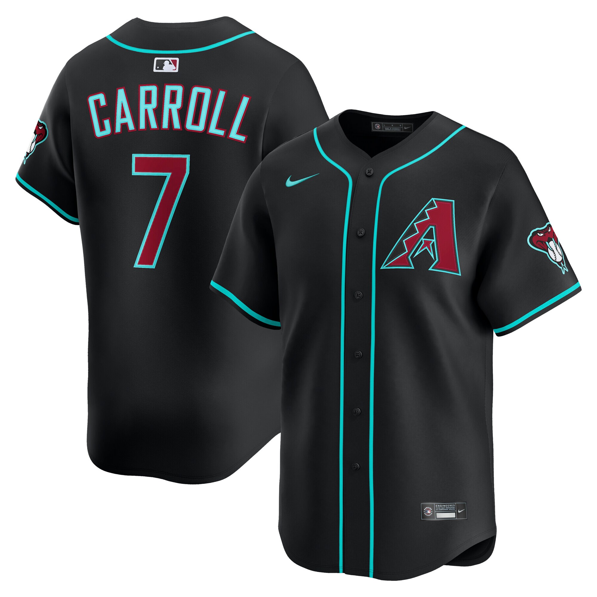 Men's Arizona Diamondbacks Corbin Carroll Black Alternate Limited Player Jersey