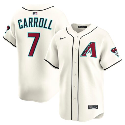 Men's Arizona Diamondbacks Corbin Carroll Cream Home Limited Player Jersey