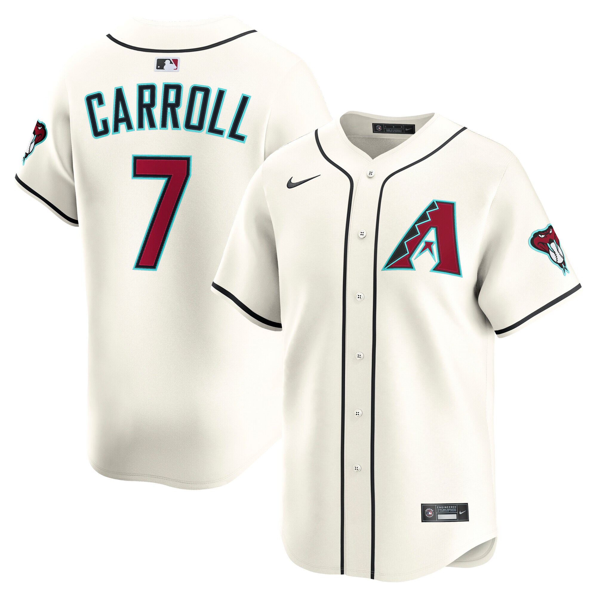 Men's Arizona Diamondbacks Corbin Carroll Cream Home Limited Player Jersey