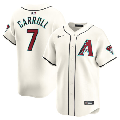 Men's Arizona Diamondbacks Corbin Carroll White Home Limited Player Jersey