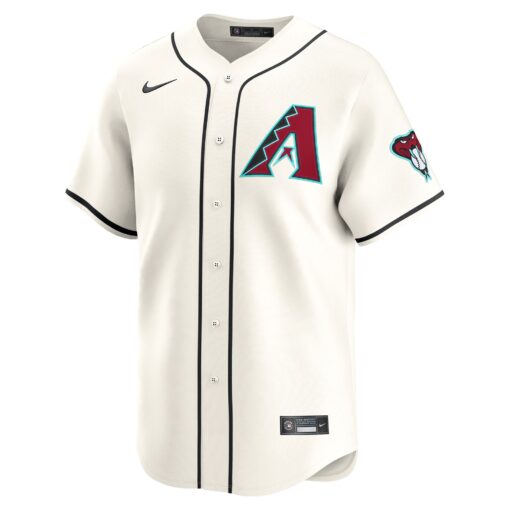 Men's Arizona Diamondbacks Cream Home Limited Custom Jersey - Image 2