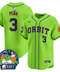 Men's Astros Orbit Patch Vapor Premier Limited Jersey