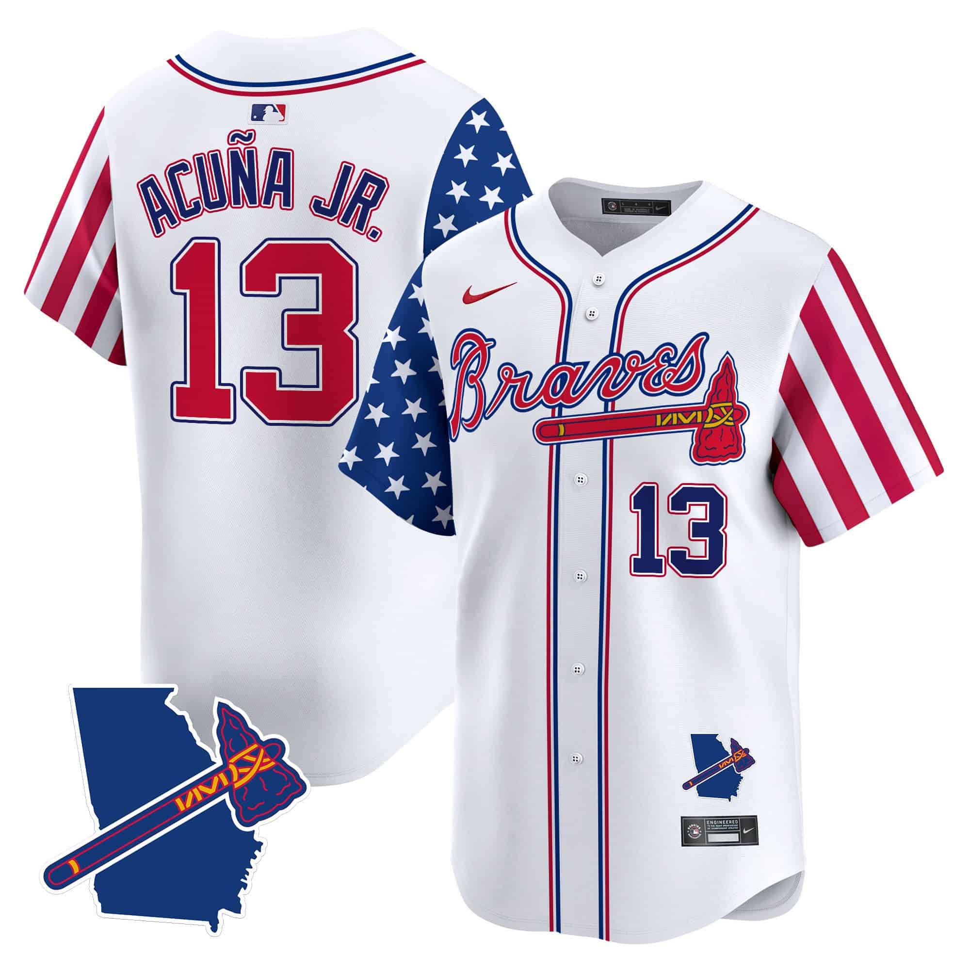 Men's Atlanta Braves 2024 Independence Day Vapor Premier Limited Jersey V2