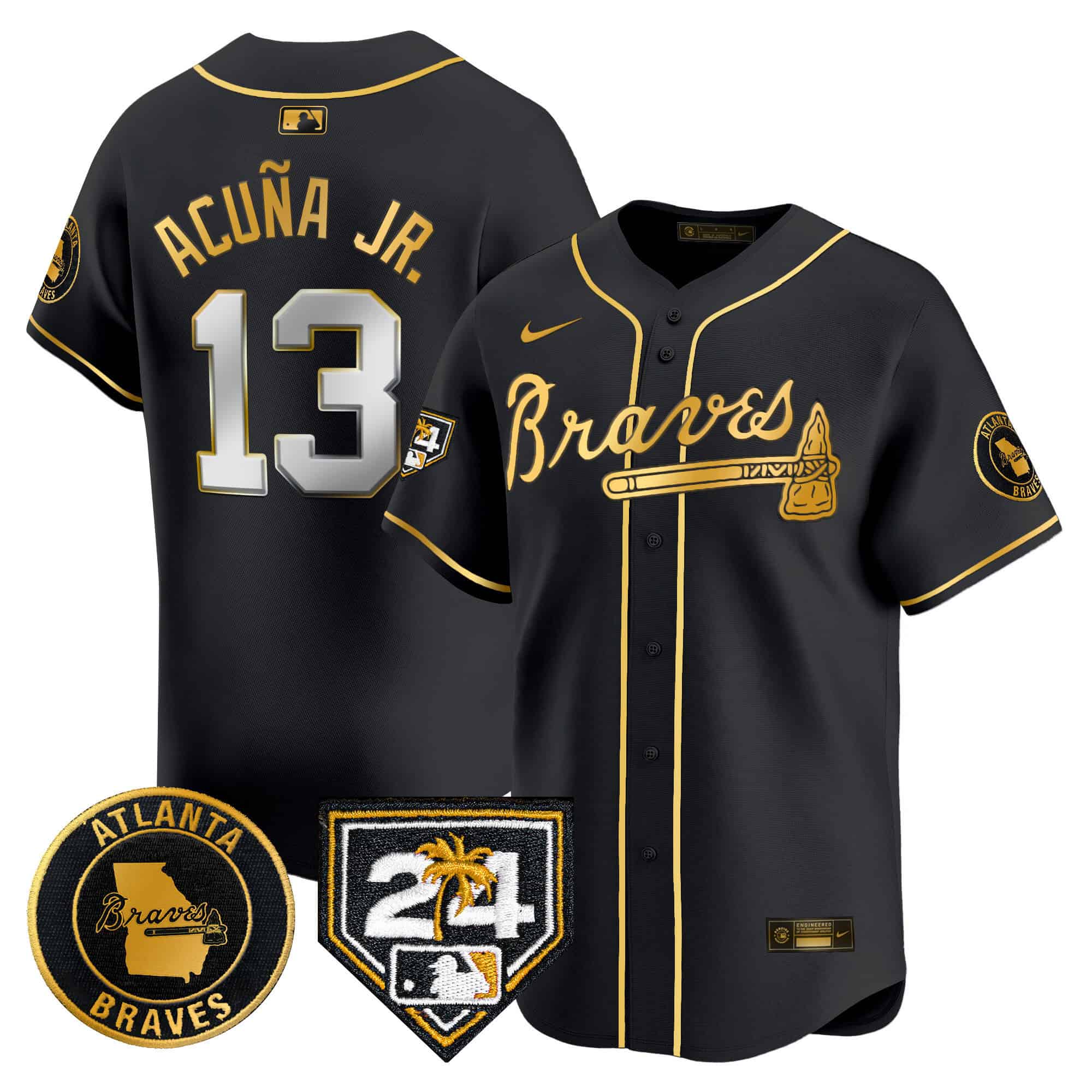 Men's Atlanta Braves 2024 Spring Training Patch Vapor Premier Limited Jersey