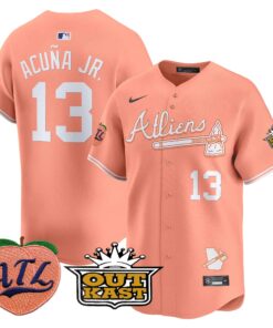 Men's Atlanta Braves Atliens & Peach Vapor Premier Limited Jersey
