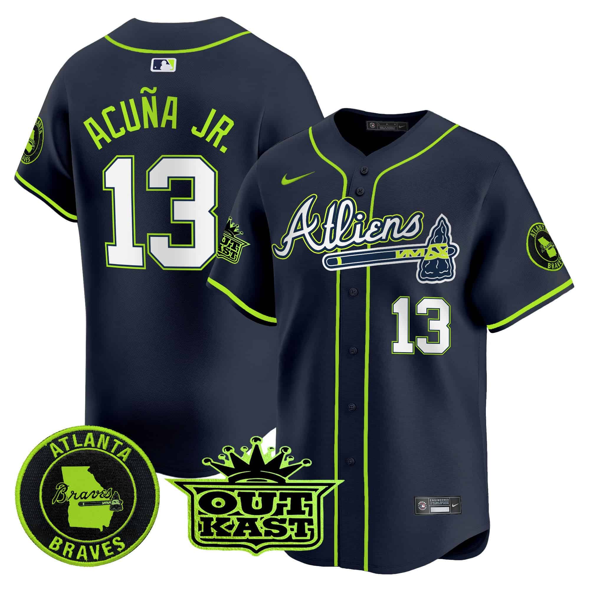 Men's Atlanta Braves Atliens Vapor Premier Limited Jersey