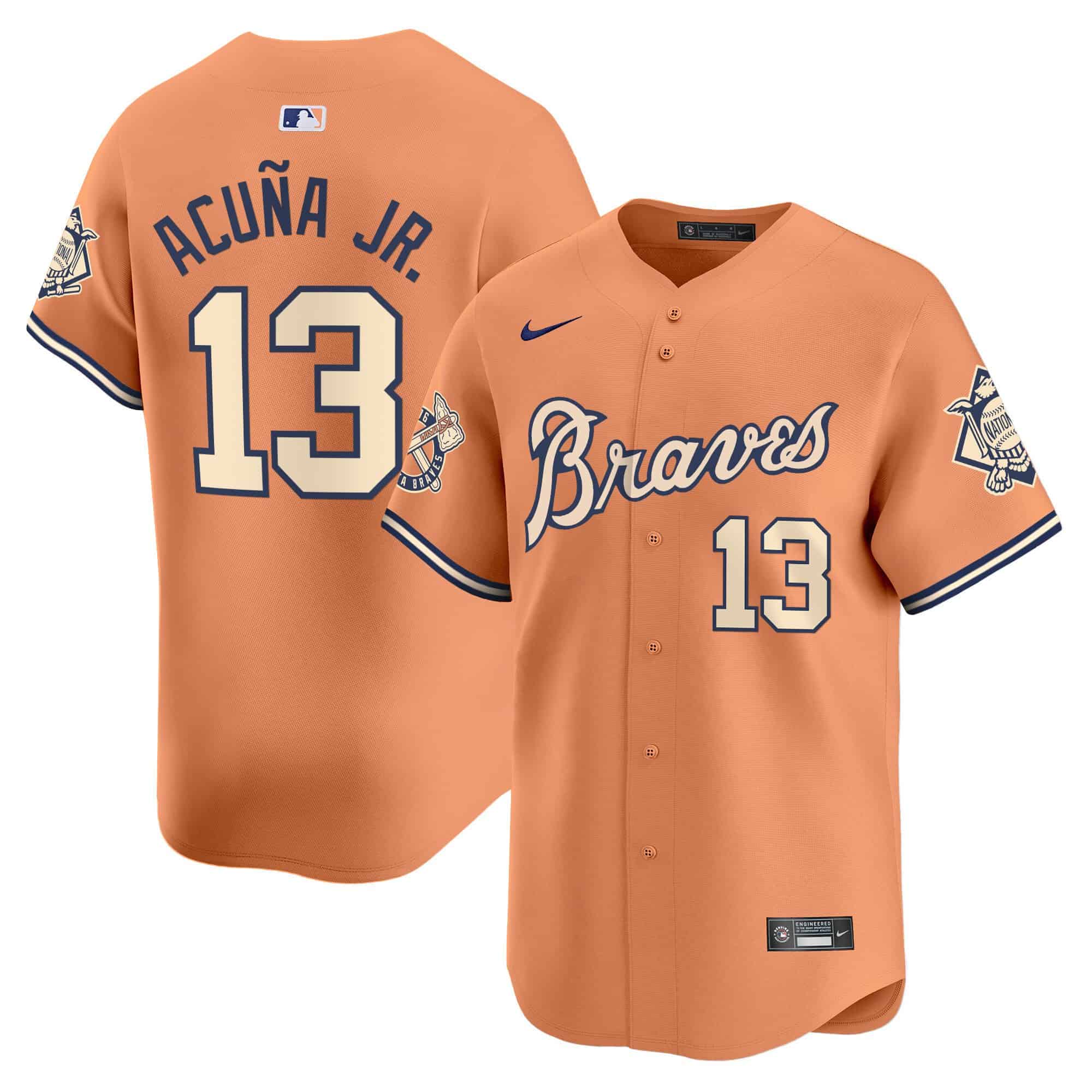 Men's Atlanta Braves Peaches n' Cream Vapor Premier Limited Jersey