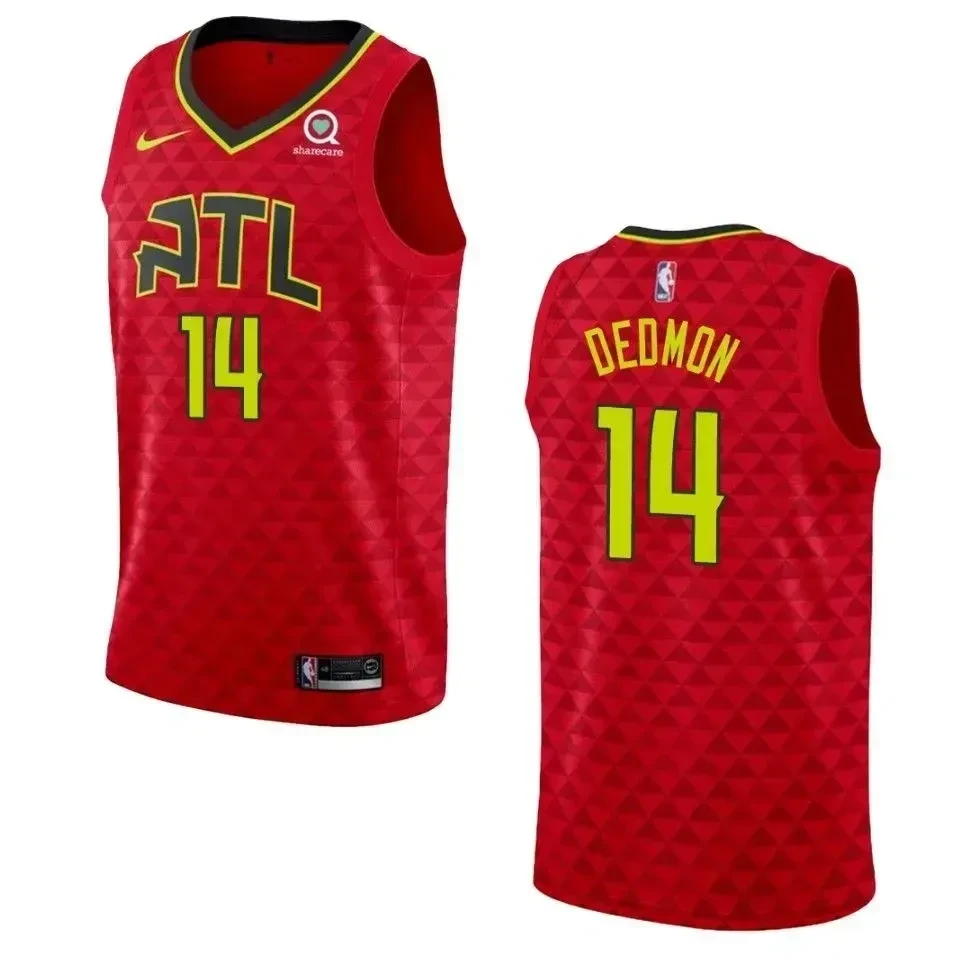 Men's Atlanta Hawks 14 Dewayne Dedmon Statement Swingman Jersey - Red - JS977