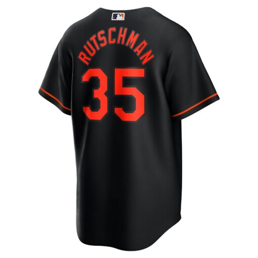 Men's Baltimore Orioles Adley Rutschman Black Alternate Player Jersey - Image 3