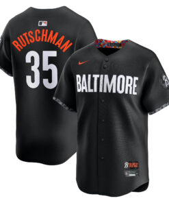 Men's Baltimore Orioles Adley Rutschman Black City Connect Limited Player Jersey