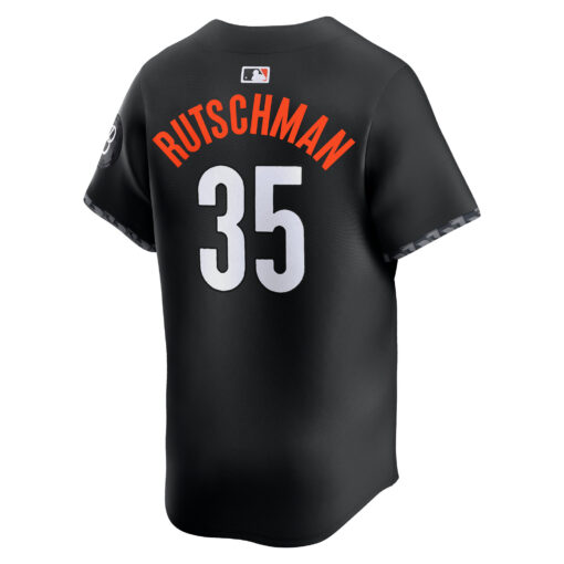 Men's Baltimore Orioles Adley Rutschman Black City Connect Limited Player Jersey - Image 3