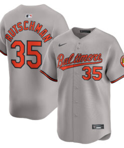 Men's Baltimore Orioles Adley Rutschman Gray Road Limited Player Jersey