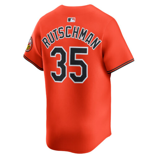 Men's Baltimore Orioles Adley Rutschman Orange 2nd Alternate Limited Player Jersey - Image 3
