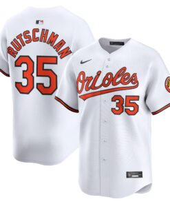 Men's Baltimore Orioles Adley Rutschman White Home Limited Player Jersey