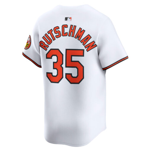 Men's Baltimore Orioles Adley Rutschman White Home Limited Player Jersey - Image 3