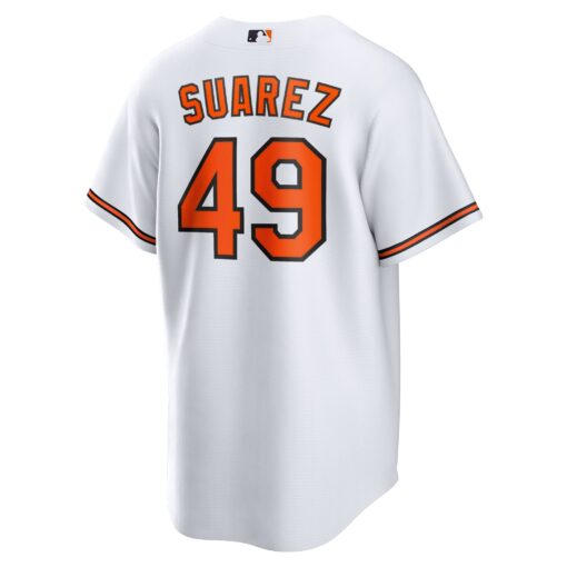 Men's Baltimore Orioles Albert Suarez White Home Jersey - Image 3