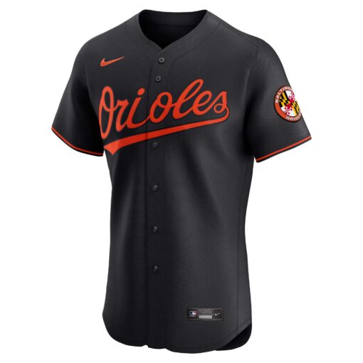 Men's Baltimore Orioles Black Alternate Vapor Premier Elite Patch Jersey - Image 2