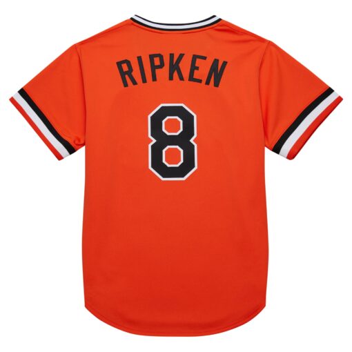 Men's Baltimore Orioles Cal Ripken Jr. Mitchell & Ness Orange 2001 Cooperstown Collection Throwback Jersey - Image 3