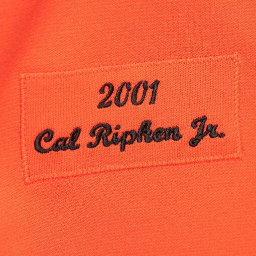 Men's Baltimore Orioles Cal Ripken Jr. Mitchell & Ness Orange 2001 Cooperstown Collection Throwback Jersey - Image 5