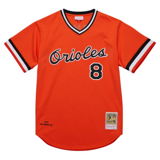Men's Baltimore Orioles Cal Ripken Jr. Mitchell & Ness Orange 2001 Cooperstown Collection Throwback Jersey - Image 2