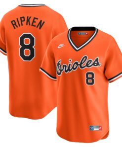 Men's Baltimore Orioles Cal Ripken Jr. Orange Throwback Cooperstown Limited Jersey