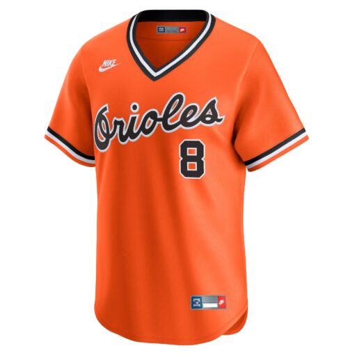 Men's Baltimore Orioles Cal Ripken Jr. Orange Throwback Cooperstown Limited Jersey - Image 2