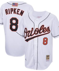 Men's Baltimore Orioles Cal Ripken Jr. White Cooperstown Collection 2001 Player Jersey