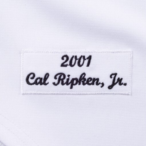 Men's Baltimore Orioles Cal Ripken Jr. White Cooperstown Collection 2001 Player Jersey - Image 4