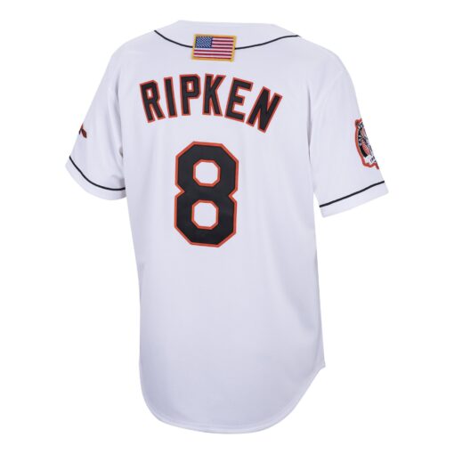 Men's Baltimore Orioles Cal Ripken Jr. White Cooperstown Collection 2001 Player Jersey - Image 3