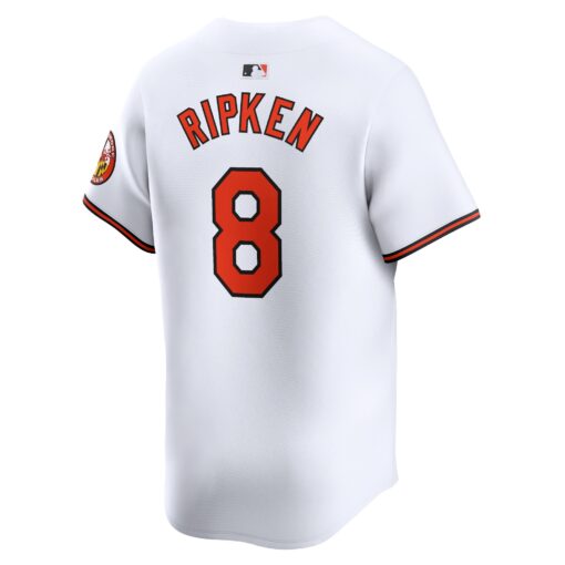 Men's Baltimore Orioles Cal Ripken Jr. White Home Limited Player Jersey - Image 3
