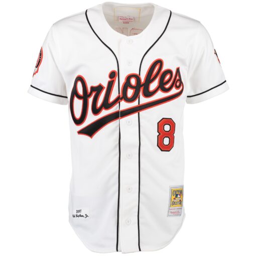 Men's Baltimore Orioles Cal Ripken Mitchell & Ness White Home Jersey - Image 2