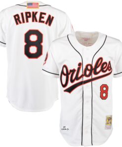 Men's Baltimore Orioles Cal Ripken Mitchell & Ness White Home Jersey