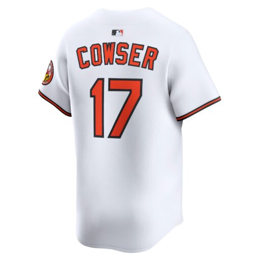 Men's Baltimore Orioles Colton Cowser White Home Limited Player Jersey - Image 3