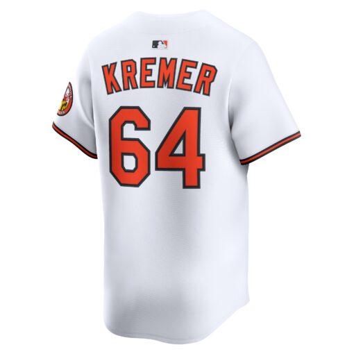 Men's Baltimore Orioles Dean Kremer White Alternate Limited Player Jersey - Image 3