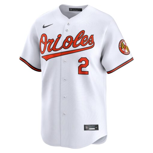 Men's Baltimore Orioles Gunnar Henderson White Home Limited Player Jersey - Image 2